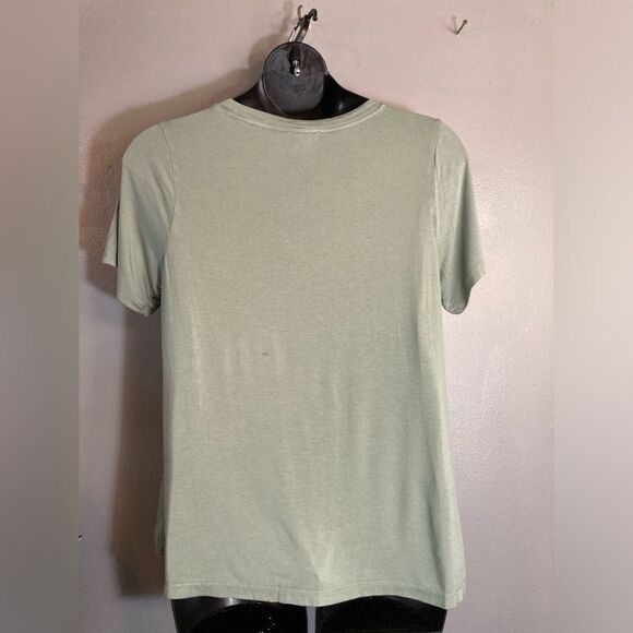RXB sage green sheer floral overlay T-shirt - Picture 6 of 7